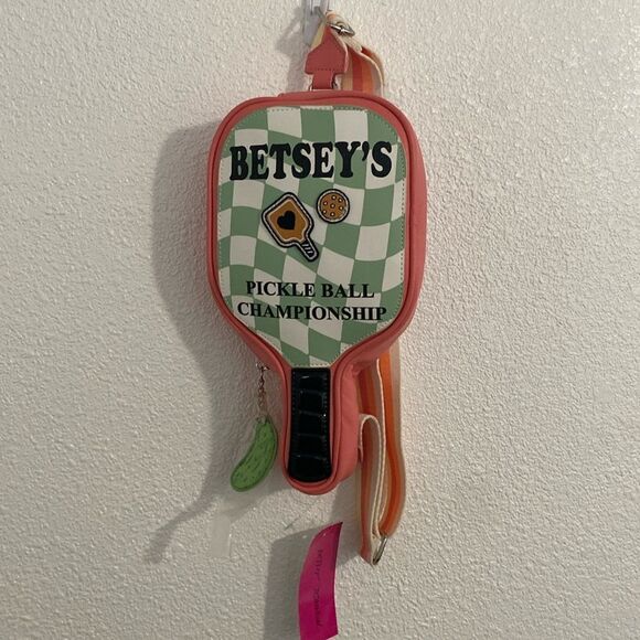 Betsey Johnson Handbags - NWT- Betsey Johnson-XO pickle ball purse coral and green